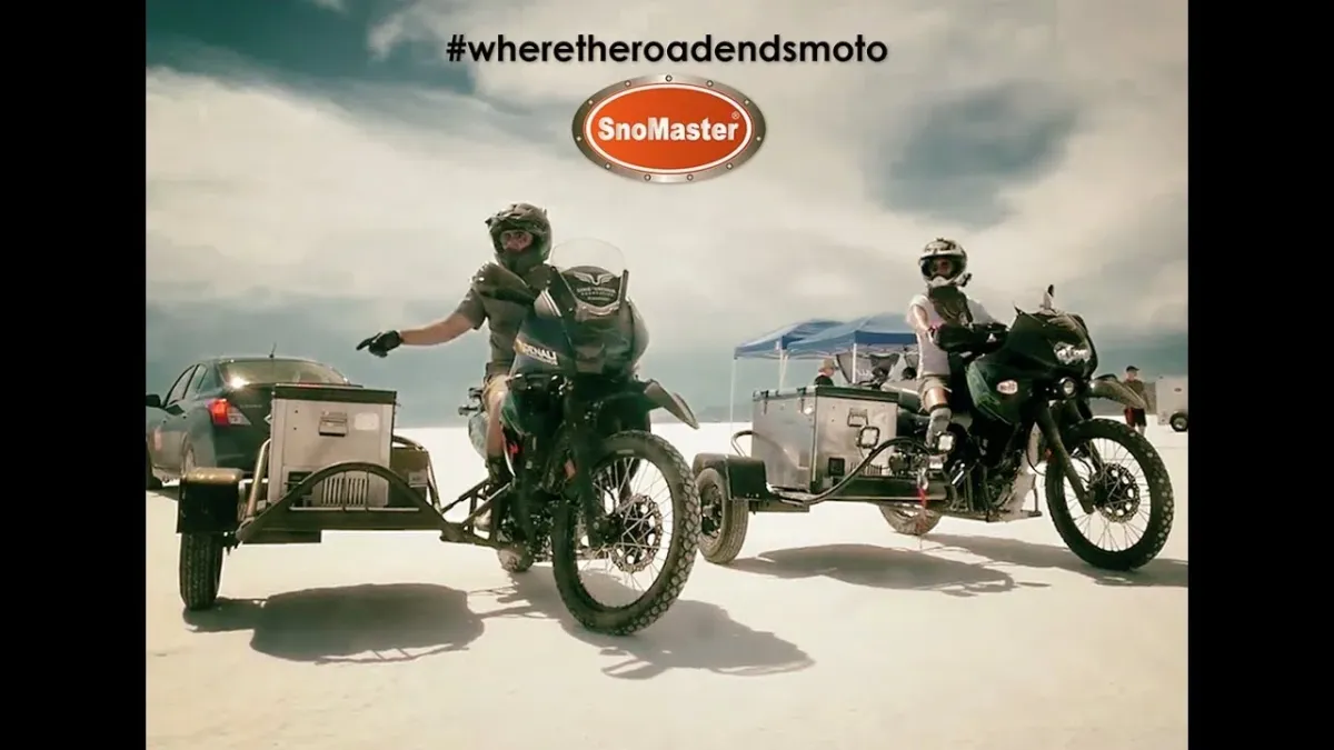 Snomaster & Wheretheroadendsmoto take on the Bonneville Salt Flats